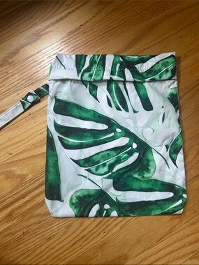 Green Tropical Leaf wet/dry swim bag